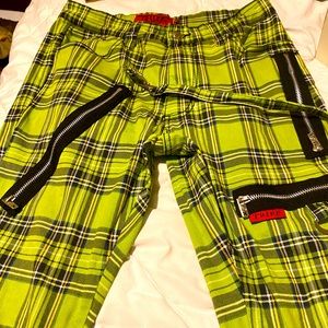 Men’s very sharp TRIPP NYC, multi colored skinny fitted cargo’s Very stylish.